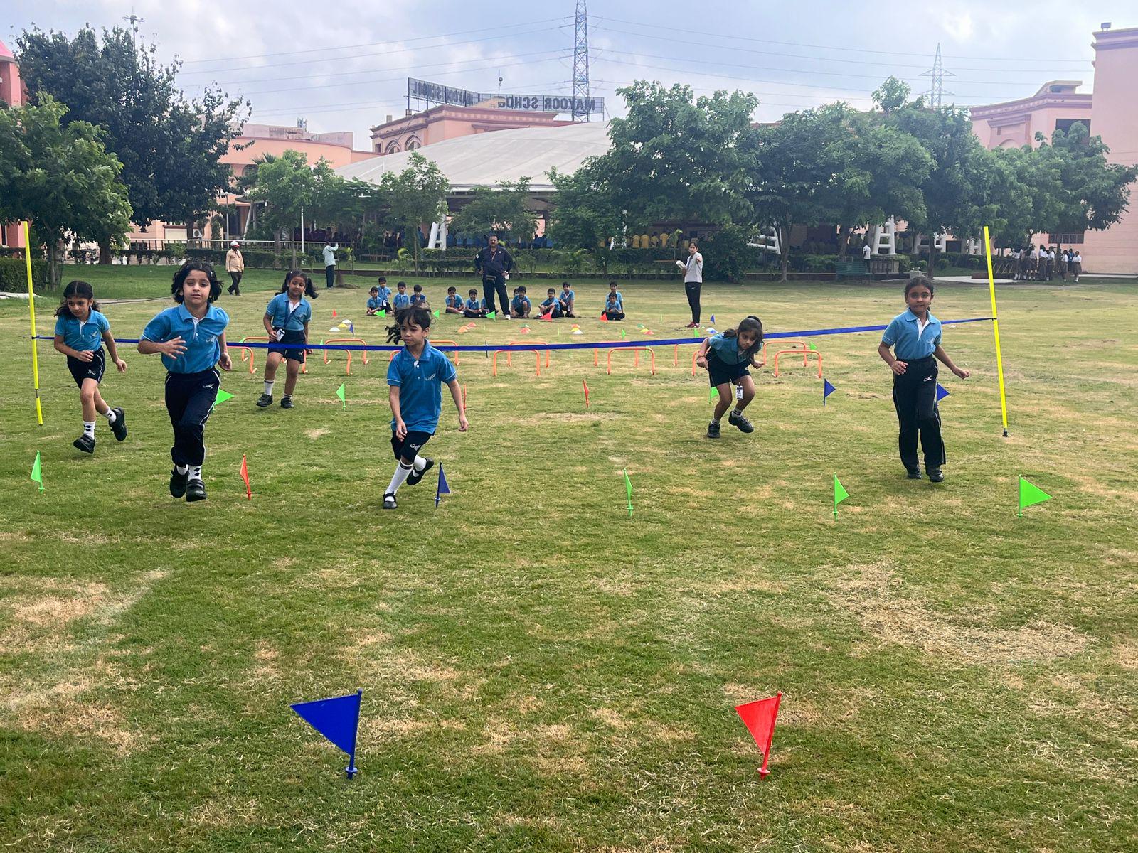 Racing to Success: Class 2 Celebrates National Sports Day with Thrilling Obstacle Course